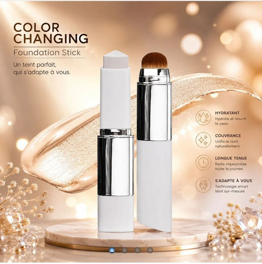 ✨ Fond de Teint Correcteur 2 en 1 Avec Pinceau Integre Pour un Teint parfait en quelque Seconde