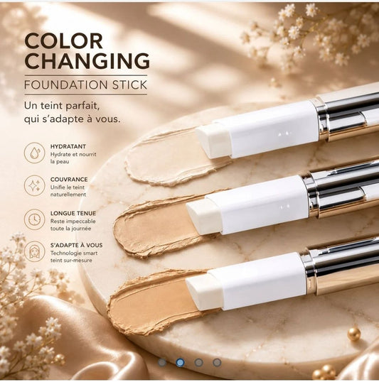✨ Fond de Teint Correcteur 2 en 1 Avec Pinceau Integre Pour un Teint parfait en quelque Seconde