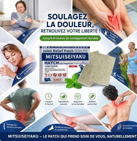 Patch Anti-Douleurs Articulaires - Genoux, Dos, Arthrose, arthrite